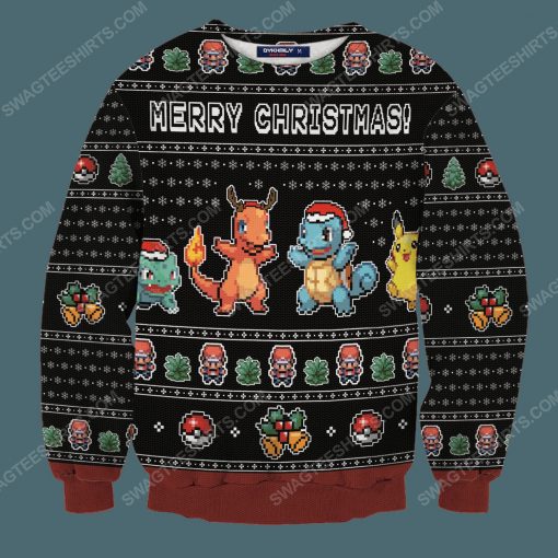 Christmas pokemon full print ugly christmas sweater 3
