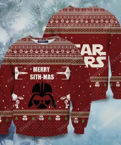 Christmas star wars darth vader merry sithmas ugly christmas sweater 5