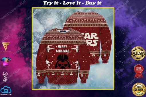 Christmas star wars darth vader merry sithmas ugly christmas sweater