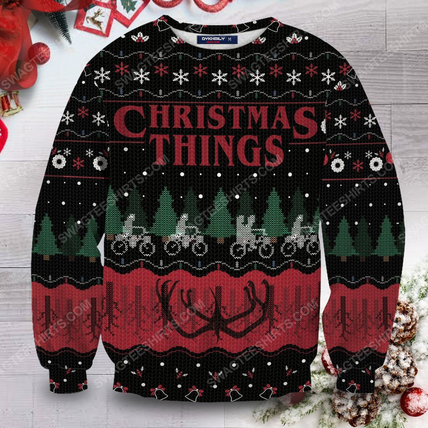 Christmas things stranger things full print ugly christmas sweater 2