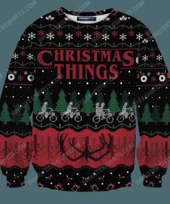 Christmas things stranger things full print ugly christmas sweater 3