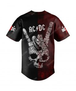 Custom acdc highway to hell rock band all over print baseball jersey 2