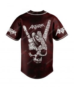 Custom anthrax rock band all over print baseball jersey 3