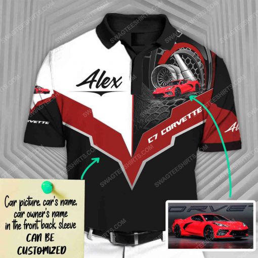 Custom chevrolet corvette c7 car racing all over print polo shirt 1 - Copy