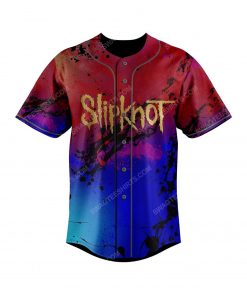 Custom colorful slipknot rock band all over print baseball jersey 2