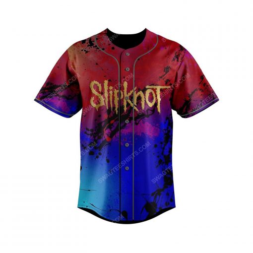Custom colorful slipknot rock band all over print baseball jersey 2