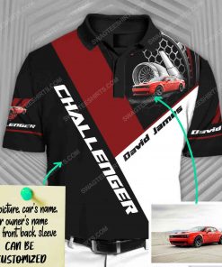 Custom dodge challenger car racing all over print polo shirt 1 - Copy