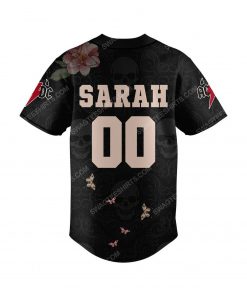 Custom floral acdc rock band all over print baseball jersey 3