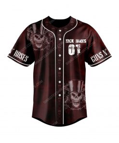 Custom guns n roses rock band all over print baseball jersey 2 - Copy
