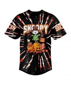 Custom halloween snoopy movie tie-dye all over print baseball jersey 3