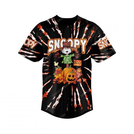Custom halloween snoopy movie tie-dye all over print baseball jersey 3 - Copy