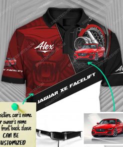 Custom jaguar sports car racing all over print polo shirt 1