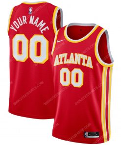 Custom name atlanta hawks full print basketball jersey 2