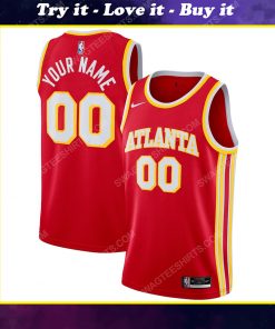 Custom name atlanta hawks full print basketball jersey
