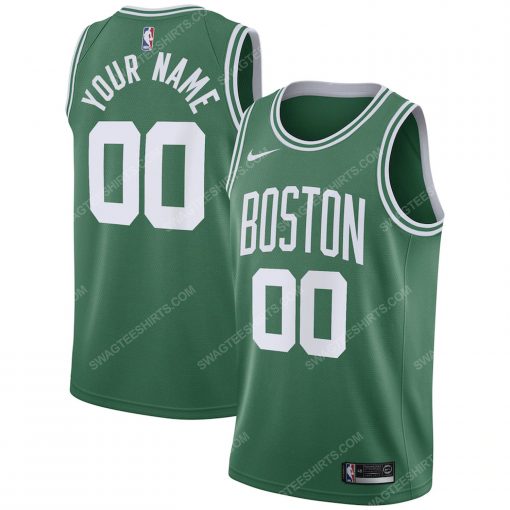 Custom name boston celtics full print basketball jersey 2