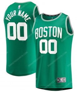 Custom name boston celtics nba full print basketball jersey - kelly green
