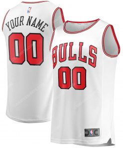 Custom name chicago bulls nba full print basketball jersey - white