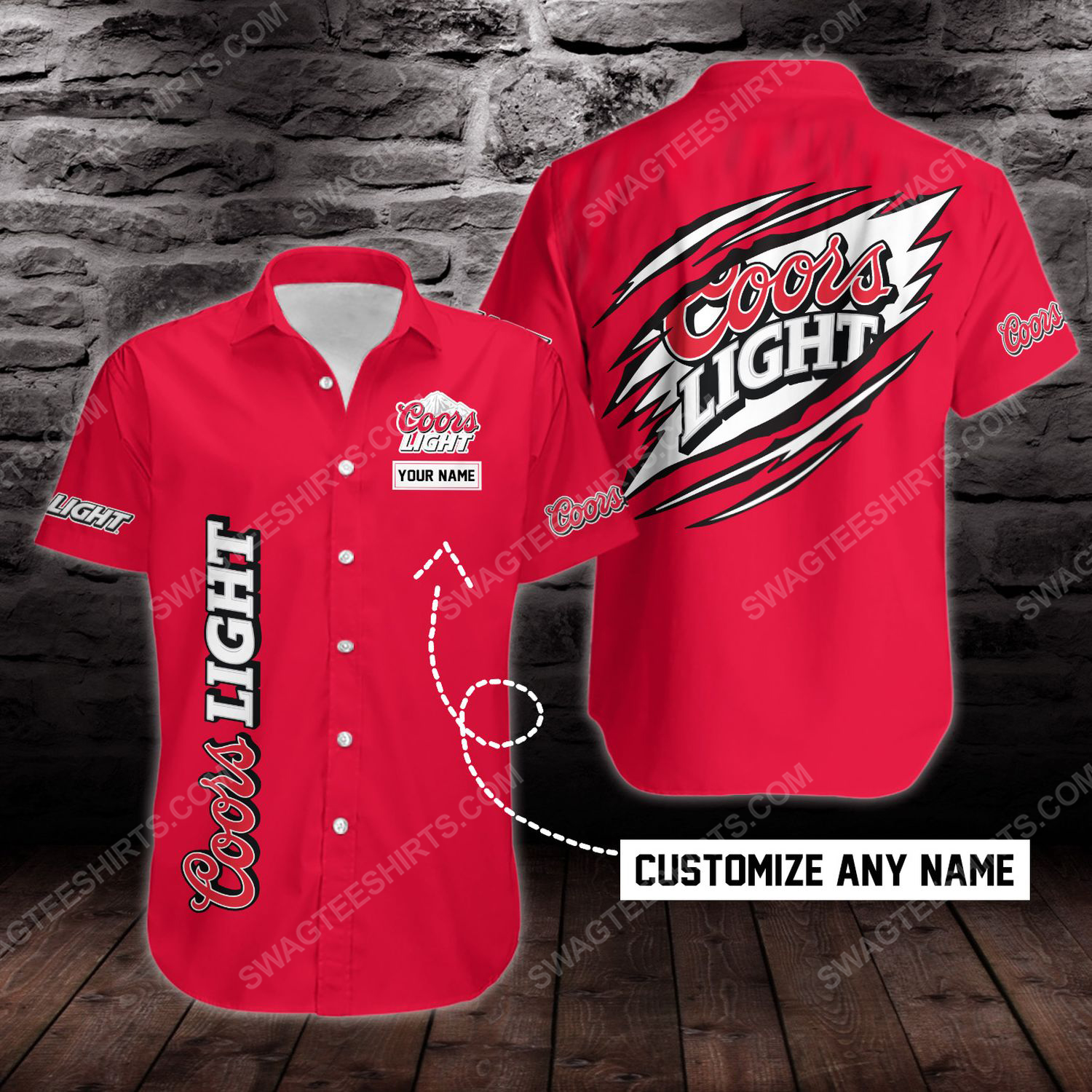 Custom name coors light beer short sleeve hawaiian shirt 2 - Copy