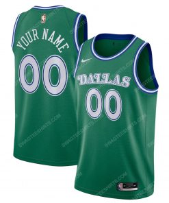 Custom name dallas mavericks full print basketball jersey 2