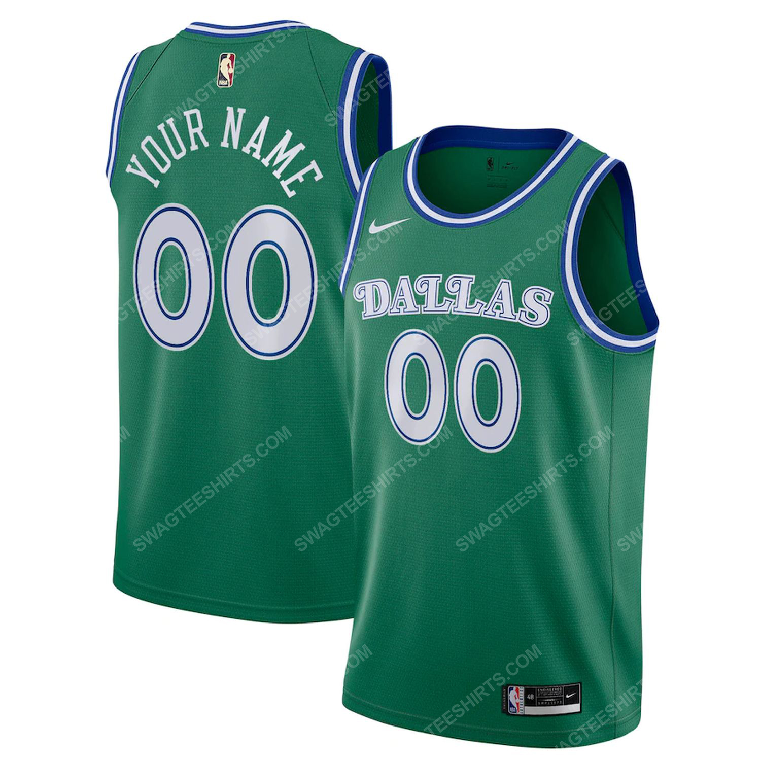 Custom name dallas mavericks full print basketball jersey 2 - Copy