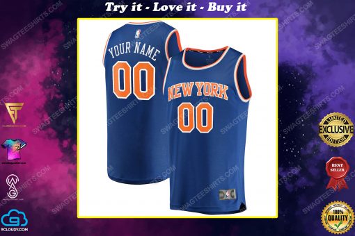 Custom name new york knicks full print basketball jersey