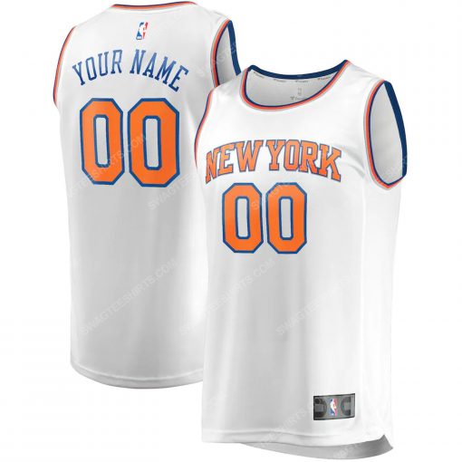 Custom name new york knicks full print basketball jersey - white