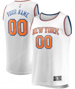 Custom name new york knicks full print basketball jersey - white - Copy