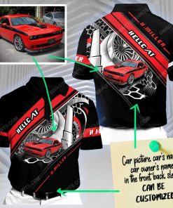 Custom racing car all over print short sleeve polo shirt 1