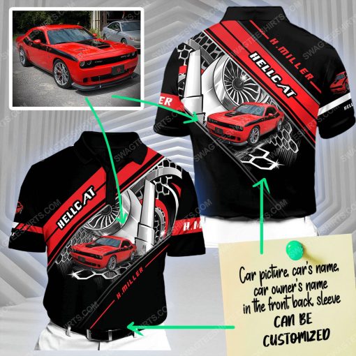Custom racing car all over print short sleeve polo shirt 1