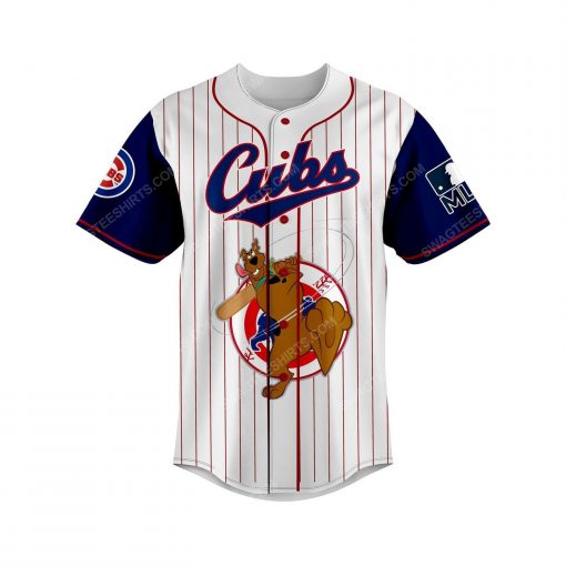Custom scooby doo and chicago cubs baseball jersey 2