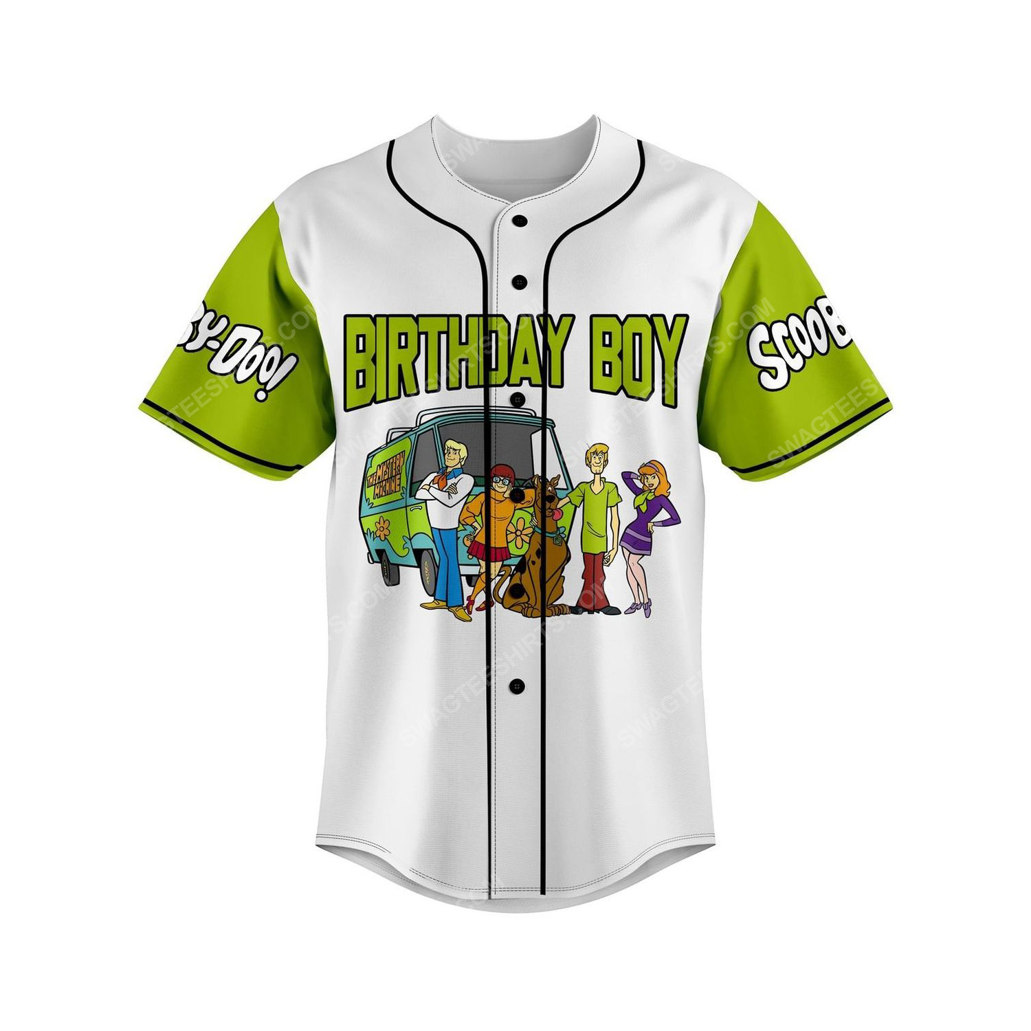Custom scooby doo birthday boy baseball jersey 2 - Copy
