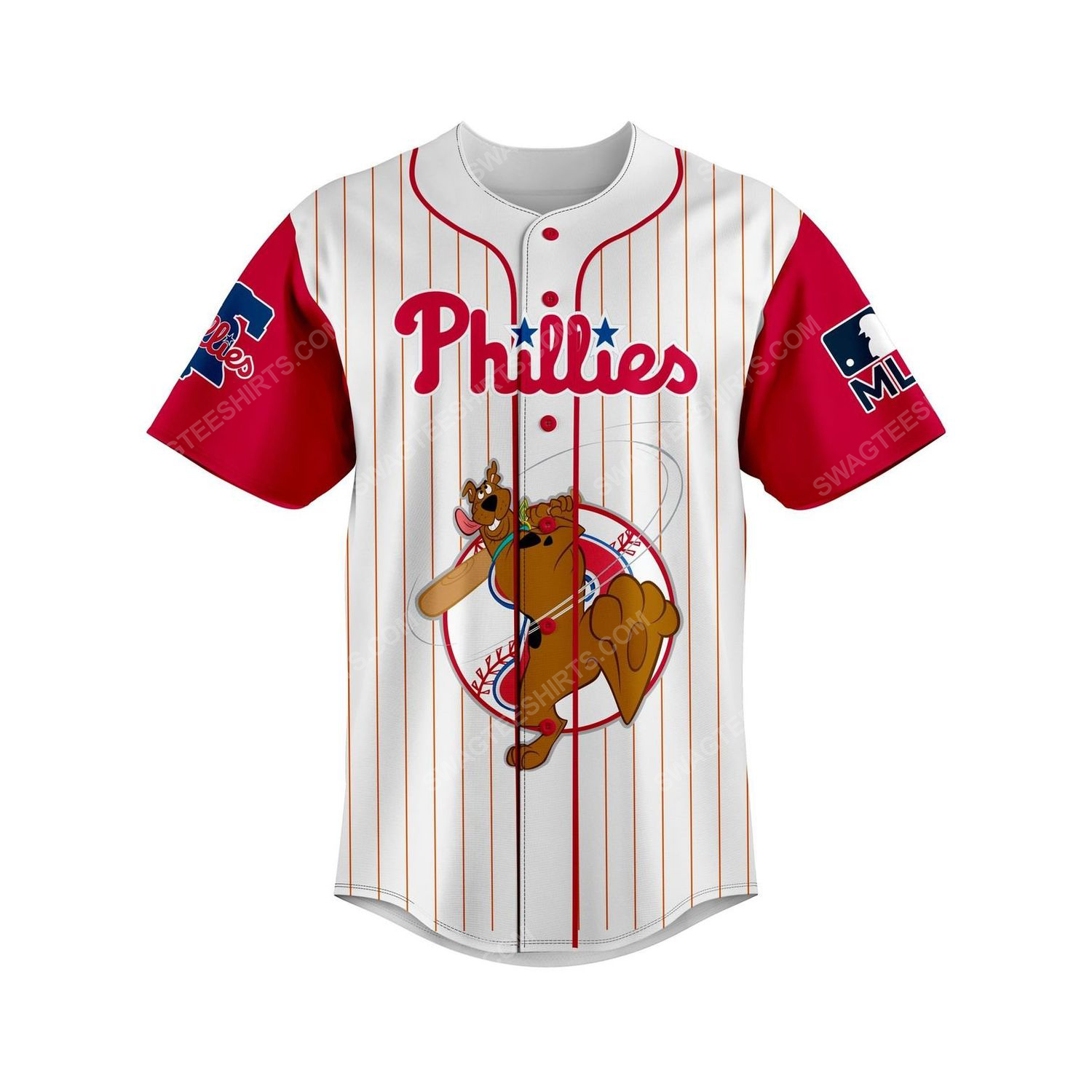 Custom scooby doo philadelphia phillies baseball jersey 2 - Copy