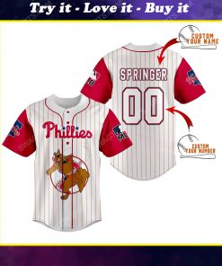 Custom scooby doo philadelphia phillies baseball jersey