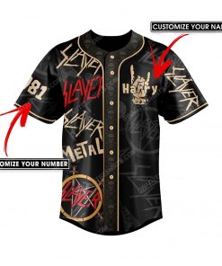Custom slayer metal rock band all over print baseball jersey 3 - Copy