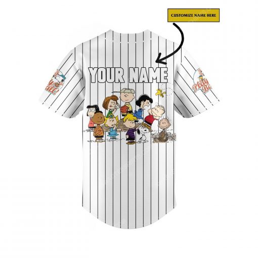 Custom snoopy and charlie brown all over print baseball jersey 2 - Copy