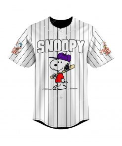 Custom snoopy and charlie brown all over print baseball jersey 3 - Copy