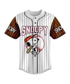 Custom snoopy and charlie brown full print baseball jersey 2