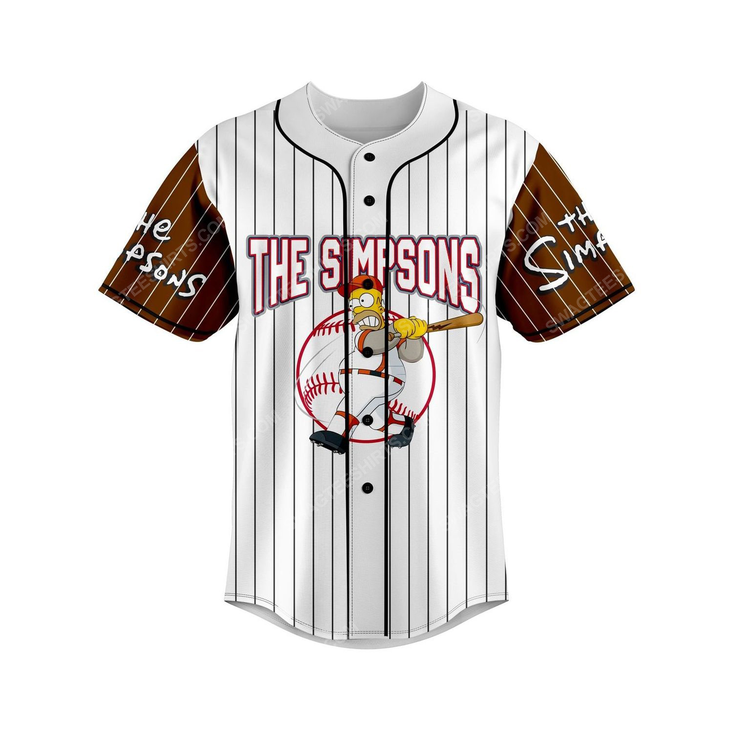 Custom the simpsons tv show all over print baseball jersey 2 - Copy
