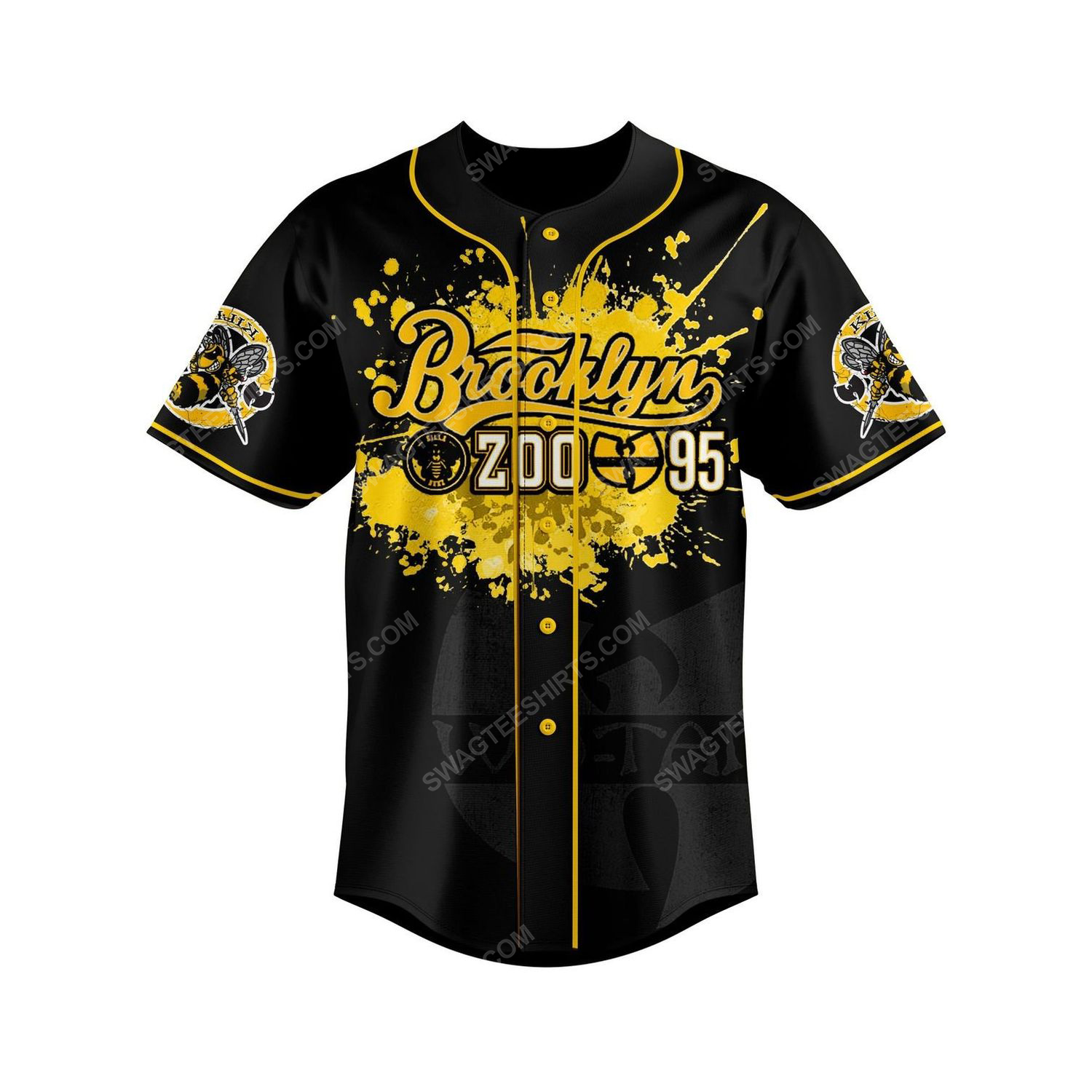 Custom wu-tang clan rock band all over print baseball jersey 2 - Copy