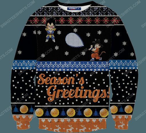 Dragon ball z goku full print ugly christmas sweater 3