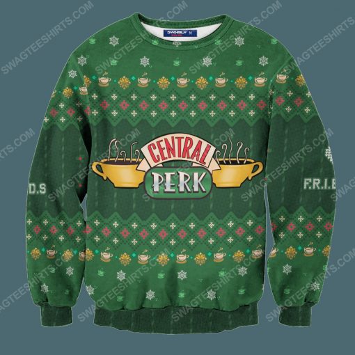 Friends central perk full print ugly christmas sweater 3