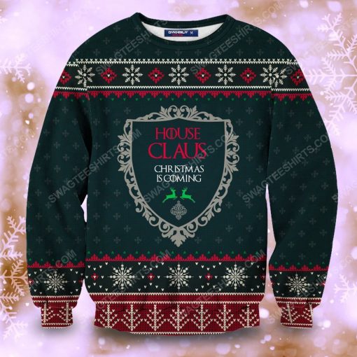 GOT house claus christmas is coming full print ugly christmas sweater 5