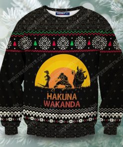 Hakuna wakanda full print ugly christmas sweater 5