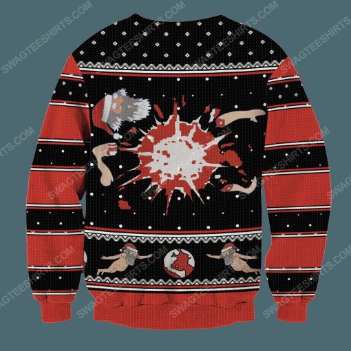 Happy human holiday rick and morty full print ugly christmas sweater 4