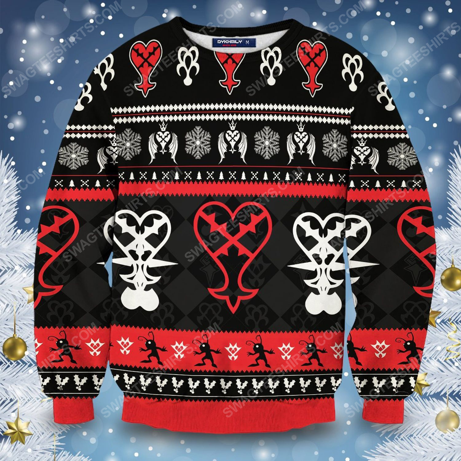Heartless christmas holiday full print ugly christmas sweater 2