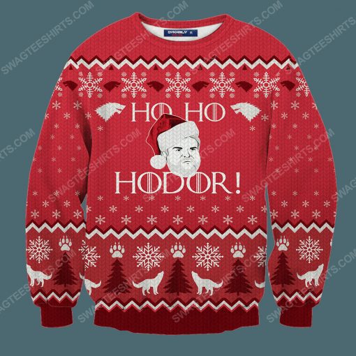 Ho ho hodor game of thrones ugly christmas sweater 3