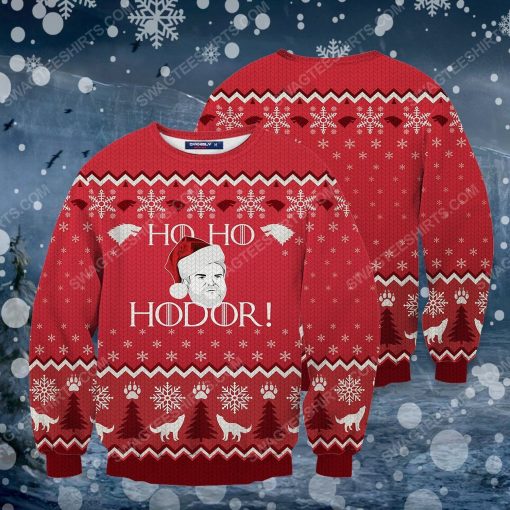 Ho ho hodor game of thrones ugly christmas sweater 5