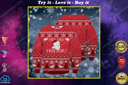 Ho ho hodor game of thrones ugly christmas sweater