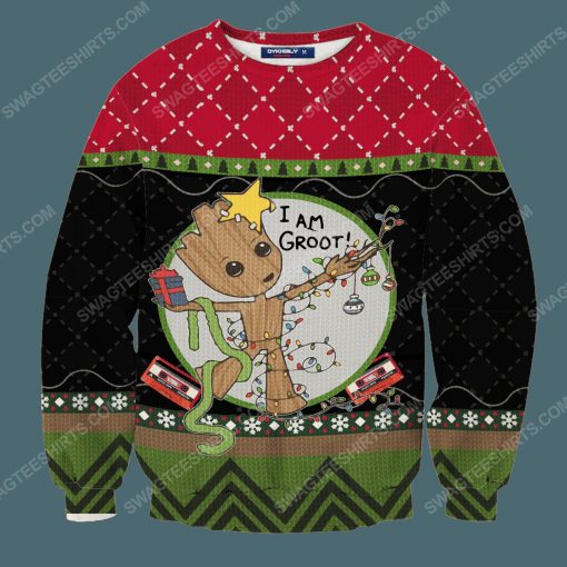 I am groot for christmas full print ugly christmas sweater 3
