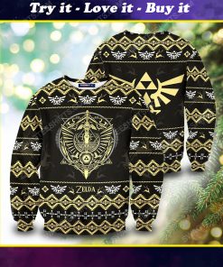LOZ master sword full print ugly christmas sweater